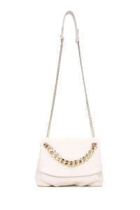 کیف زنانه دوشی کرم بند زنجیری بلند دری مد