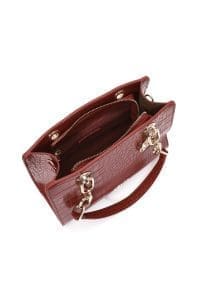 کیف زنانه زرشکی دوشی بلند کلاسیک کروکدیل دری مد