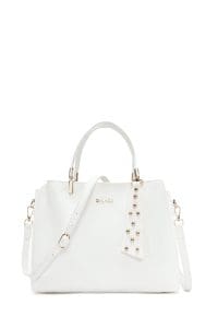 کیف زنانه سفید دوشی بلند دری مد