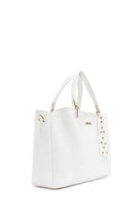 کیف زنانه سفید دوشی بلند دری مد