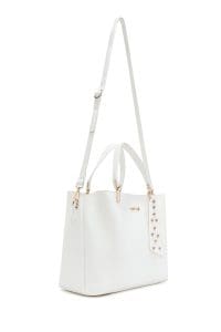 کیف زنانه سفید دوشی بلند دری مد