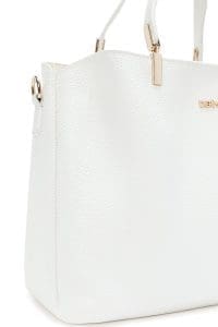 کیف زنانه سفید دوشی بلند دری مد