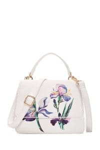 کیف زنانه طرح‌دار سفید دوشی بلند دری مد