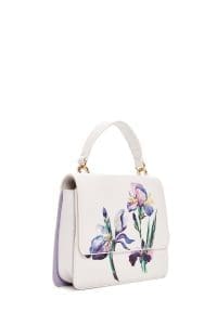 کیف زنانه طرح‌دار سفید دوشی بلند دری مد