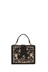 کیف زنانه طرح‌دار مشکی کلاچ دوشی بلند دری مد