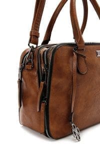 کیف زنانه قهوه‌ای دوشی بلند دری مد