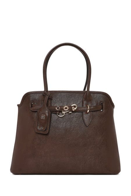 کیف زنانه قهوه‌ای کلاسیک دوشی دری مد