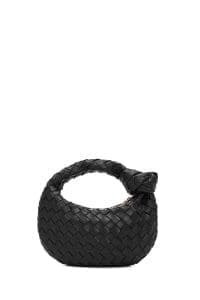 کیف زنانه مشکی بافت‌دار مینی دستی دری مد