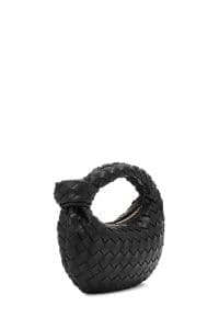 کیف زنانه مشکی بافت‌دار مینی دستی دری مد