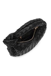 کیف زنانه مشکی بافت‌دار مینی دستی دری مد