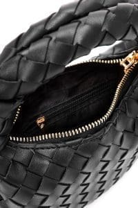 کیف زنانه مشکی بافت‌دار مینی دستی دری مد