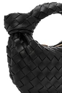 کیف زنانه مشکی بافت‌دار مینی دستی دری مد