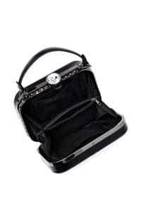 کیف زنانه نگین‌دار مشکی دوشی بلند دری مد