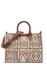 کیف زنانه پارچه‌ای دستی کمِل بند بلند چاپ‌دار دری مد