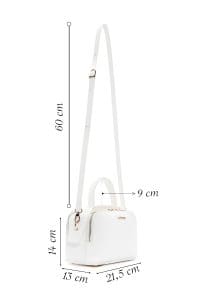کیف زنانه کراس بادی سفید دوشی بلند دری مد