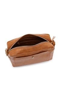 کیف زنانه کراس بادی عسلی بند بلند دری مد