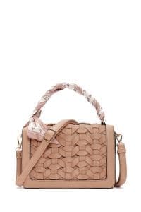 کیف زنانه کراس بادی قهوه‌ای روشن دوشی بلند مینی دری مد