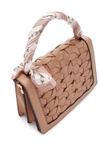 کیف زنانه کراس بادی قهوه‌ای روشن دوشی بلند مینی دری مد