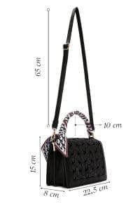 کیف زنانه کراس بادی مشکی دوشی بلند مینی دری مد