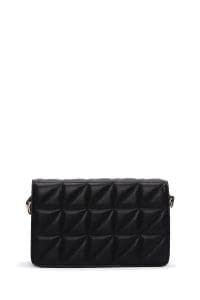 کیف زنانه کراس بادی مشکی دوشی بلند کاپیتونه دری مد