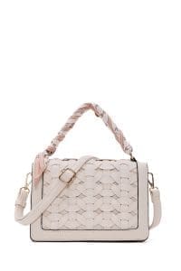 کیف زنانه کراس بادی کرم دوشی بلند مینی دری مد