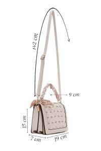 کیف زنانه کراس بادی کرم دوشی بلند مینی دری مد