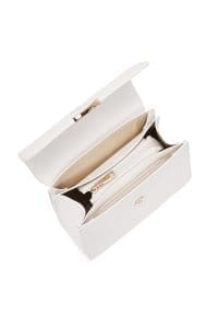 کیف زنانه کراس بادی کلاسیک کرم چاپ‌دار دوشی بلند دری مد