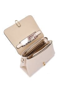 کیف زنانه کرم دوشی بلند با جزئیات تزئینی دری مد