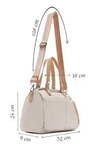 کیف زنانه کرم دوشی بلند دری مد