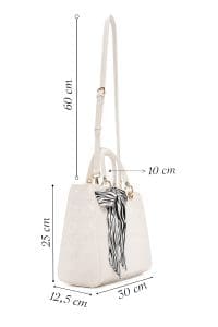 کیف زنانه کرم دوشی بلند کاپیتونه دری مد