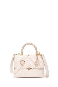 کیف زنانه کرم دوشی بلند کاپیتونه دری مد