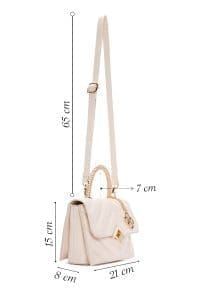 کیف زنانه کرم دوشی بلند کاپیتونه دری مد