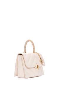 کیف زنانه کرم دوشی بلند کاپیتونه دری مد