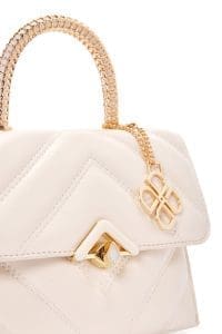 کیف زنانه کرم دوشی بلند کاپیتونه دری مد