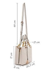 کیف زنانه کرم دوشی بلند کلاسیک کاپیتونه دری مد