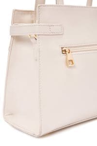 کیف زنانه کرم چاپ‌دار دوشی بلند دری مد