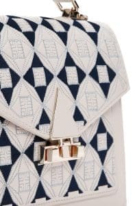 کیف زنانه کرم چاپ‌دار دوشی بلند دری مد