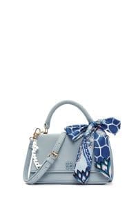 کیف زنانه کلاسیک آبی دوشی بلند دری مد