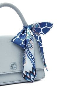 کیف زنانه کلاسیک آبی دوشی بلند دری مد