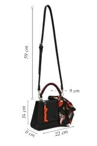 کیف زنانه کلاسیک مشکی دوشی بلند دری مد