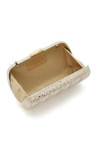 کیف مینی جعبه‌ای زنانه طلایی نگین‌دار دری مد