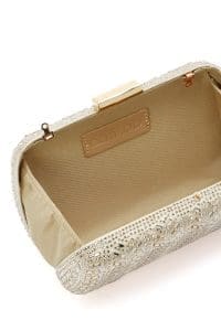 کیف مینی جعبه‌ای زنانه طلایی نگین‌دار دری مد