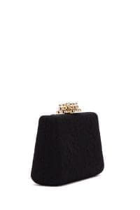 کیف مینی کلاچ زنانه مشکی بند بلند زنجیری دری مد