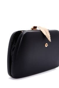 کیف مینی کلاچ زنانه مشکی بند بلند زنجیری دری مد