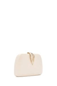 کیف مینی کلاچ زنانه کرم بند بلند زنجیری دری مد