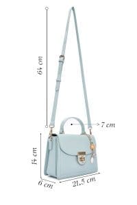 کیف کراس بادی زنانه آبی بند بلند با جزئیات اکسسوری دری مد