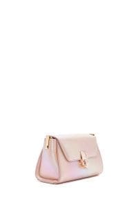 کیف کراس بادی زنانه متالیک صورتی بند کوتاه دری مد