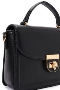 کیف کراس بادی زنانه مشکی بند بلند با جزئیات اکسسوری دری مد