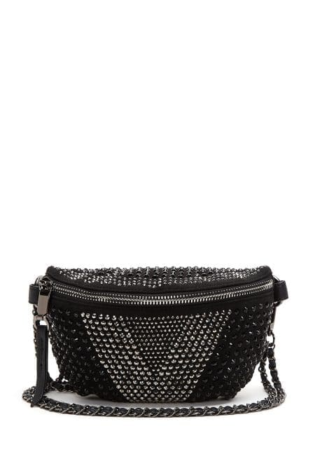 کیف کراس بادی زنانه مشکی بند بلند با نگین دری مد