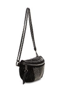 کیف کراس بادی زنانه مشکی بند بلند با نگین دری مد